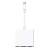 Three-Port Usb-C Multiport Digital Av Hub, Portable Video Output Docking Adapter With Hdmi, Usb-A And Power Delivery Ports
