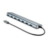 7 Port Usb-C Superspeed Usb 3.0 Expansion Hub, Slim Unibody Multiport Data Transfer Dock With Reversible Type-C Plug