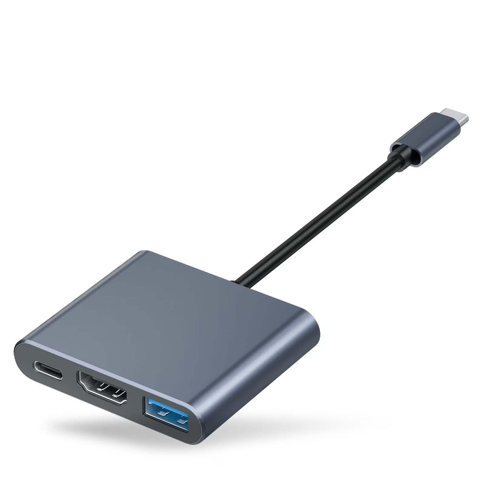 3-In-1 Usb-C Multiport Video Docking Hub, 4K Visual Output Adapter With 100W Power Delivery And Superspeed Data Slot